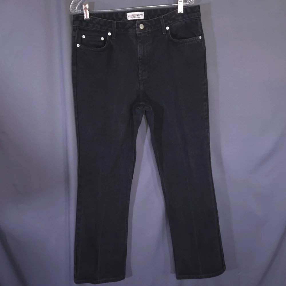Vtg 90s London Jean Original Classic Jeans Size 12‎ Black Goth Punk Grunge